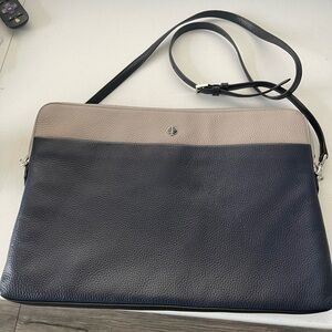 Kate Spade Blue and Gray Laptop Bag Sleek Design